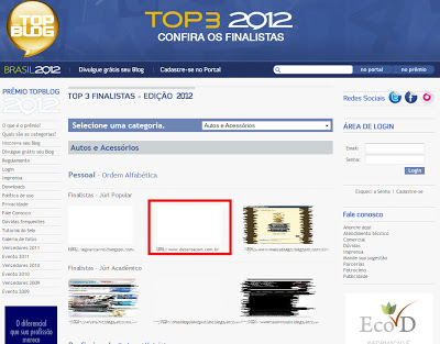 De 0 a 100 está no Top 3 do Top Blog 2012!