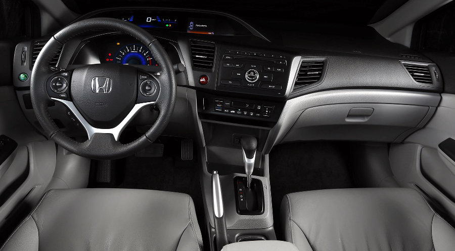 Honda/Divulgação Honda-Civic-LXR-2015-Brasil-interior-painel