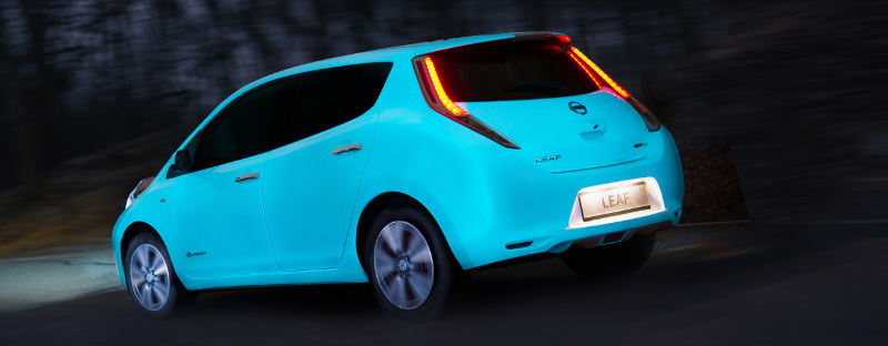Nissan/Divulgação Nissan-Leaf-brilha-escuro-noite