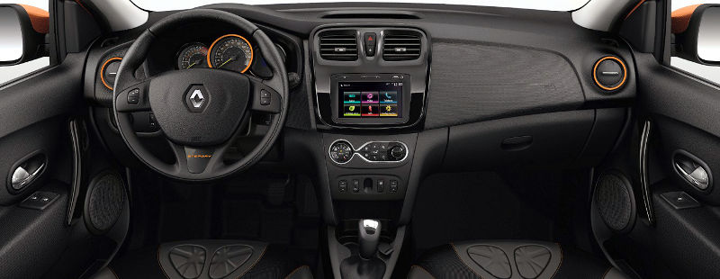 Renault/Divulgação Renault-Sandero-Stepway-2016-Media-NAV-Evolution