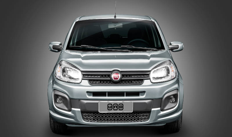 Fiat/Divulgação Foto da dianteira do Fiat Uno Attractive 2017