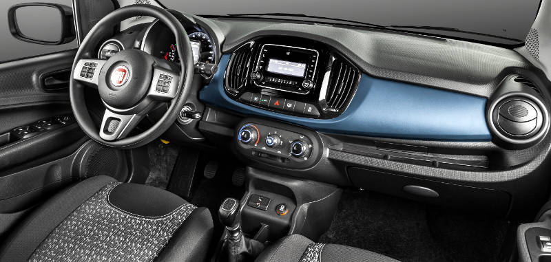 Fiat/Divulgação Foto do painel do Fiat Uno Attractive 2017