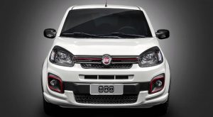 Detalhe da nova dianteira do Fiat Uno Sporting 2017