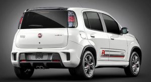 Foto da traseira do Fiat Uno Sporting 2017