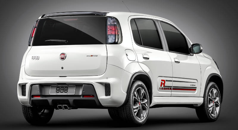 Fiat/Divulgação Foto da traseira do Fiat Uno Sporting 2017