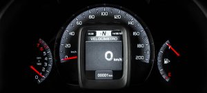 Foto do quadro de instrumentos do Fiat Uno Way Dualogic Plus 2017
