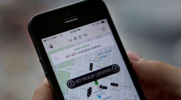 Tela de um celular com Uber