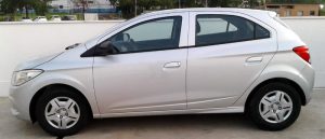 Visual do Chevrolet Onix Joy 2017 durante o teste