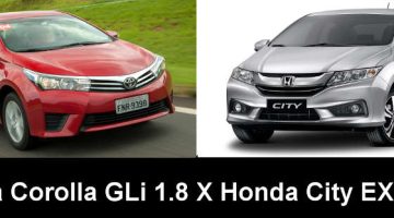 Duelo entre qual carro comprar - Honda City EXL ou Toyota Corolla GLi
