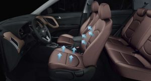Foto do banco dianteiro do motorista do Hyundai Creta com ventilação