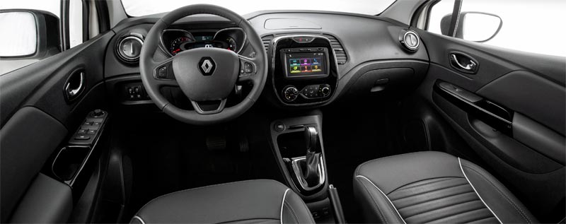 Renault/Divulgação Interior do Renault Captur Intense 2018