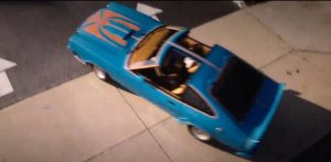 Ego, Kurt-Russel-, in 1980 in the uardians of The Galaxy Vol.2 overview cene with the Ford Mustang King Cobra car