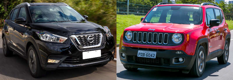 Comparativo, teste e duelo entre o Nissan Kicks e o Jeep Renegade 2018