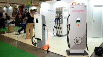 Eletroposto para abastecer carros elétricos e híbridos