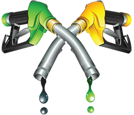 Desenho de bombas de combustível: etanol e gasolina