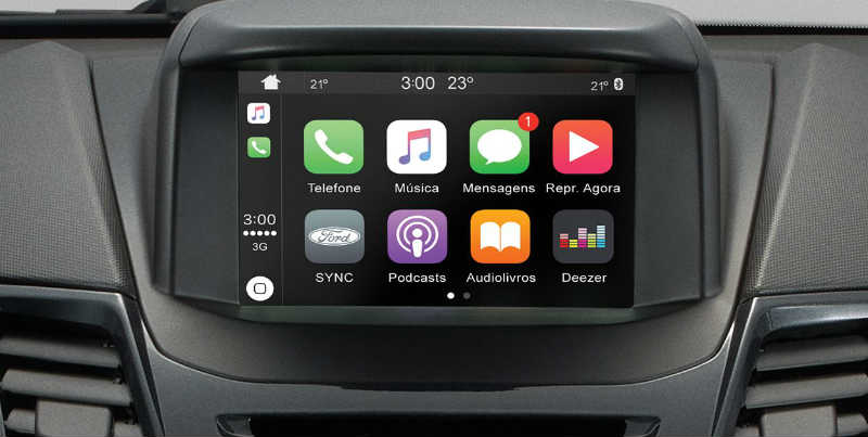 Sistema multimídia SYNC 3 do Ford New Fiesta 2018