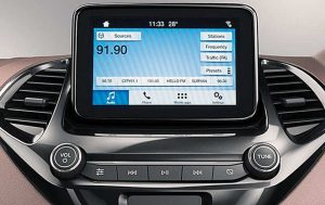 Painel do Ford Ka FreeStyle 2019 com central Sync 3