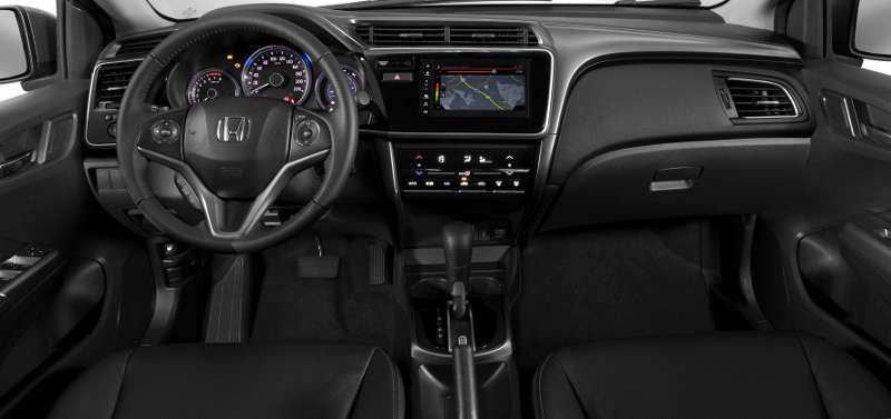 Honda/Divulgação Painel do Honda City EXL 2018