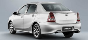 Traseira do Toyota Etios sedã XLS 2019