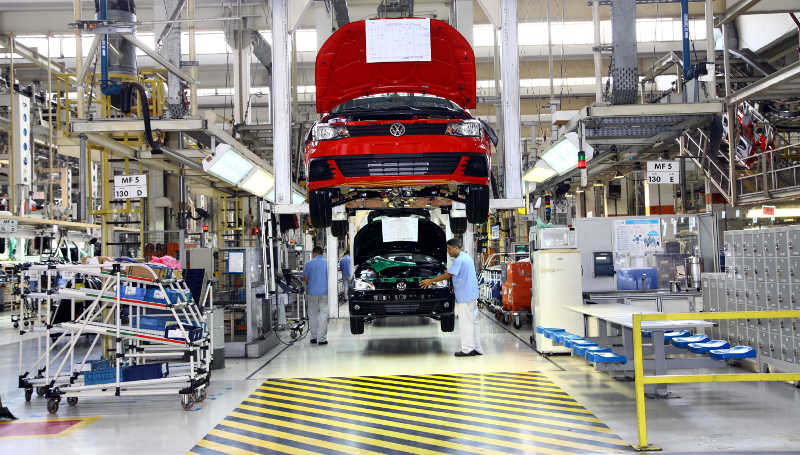 Volkswagen comemora 65 anos de Brasil. Na foto, fábrica de Anchieta