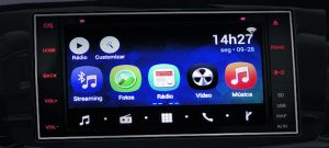 Central Multimídia Multi-App do Nissan Sentra SV e SL 2019 com câmbio CVT