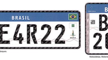 Nova placa para veículos (carros e motos) no Brasil, padrão Mercosul