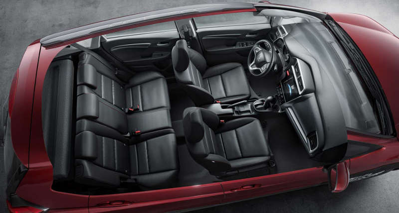Honda/Divulgação Interior com bancos revestidos em couro do Honda WR-V EXL 2019