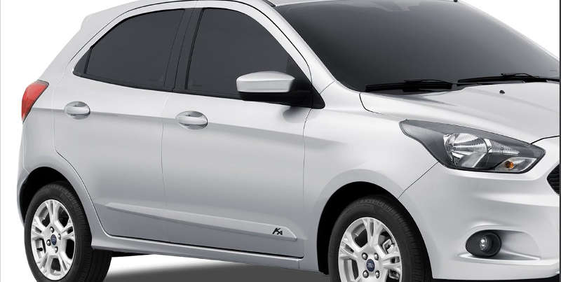 Frisos nas portas do Ford Ka 2019 são vendidos como acessórios