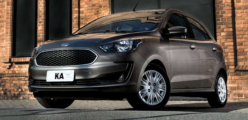 Ford/Divulgação Dianteira do Ford Ka SE Plus 2019