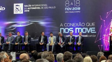 Michel Temer durante o Salão do Automóvel de São Paulo