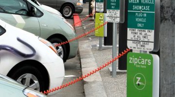 Car charging station in San Francisco