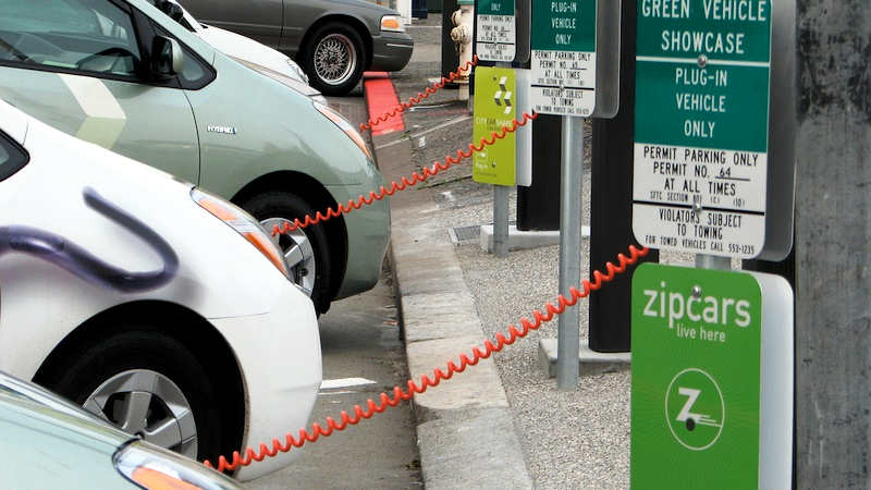Car charging station in San Francisco