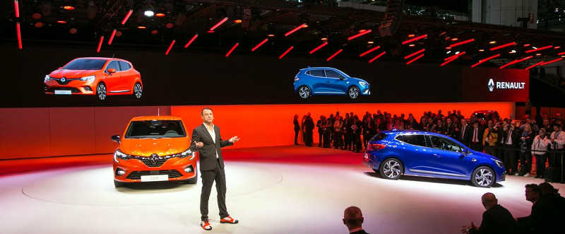 Estande da Renault no Salão do Automóvel de Genebra, na Suiça