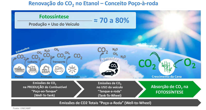 Gráfico da importância do etanol