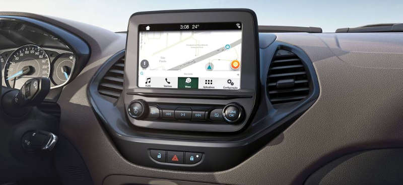 Ford/Divulgação Central multimídia Sync 2.5 do Ford Ka 2020