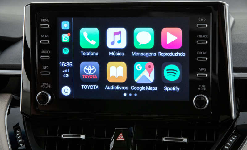 Toyota/Divulgação Central multimídia do Toyota Corolla 2020
