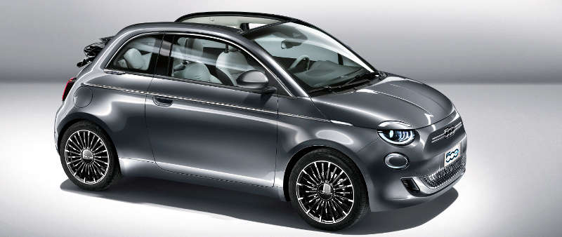 Fiat/Divulgação Novo Fiat 500e elétrico conversível 2021