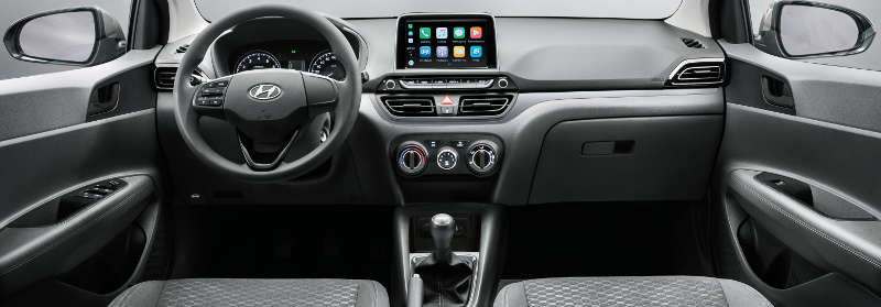 Hyundai/Divulgação Painel do Hyundai HB20 e HB20S Vision 2021