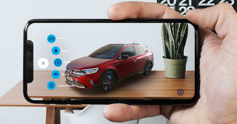 Realidade aumentada do Volkswagen Nivus