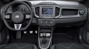 Painel da Fiat Strada Volcano Opening Edition