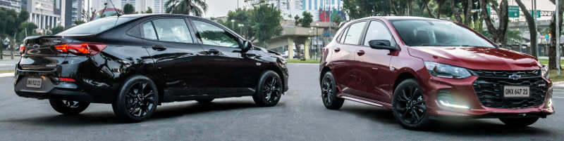 Chevrolet Onix Plus Midnight e Onix RS