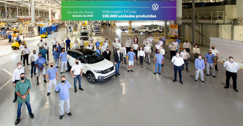 Volkswagen T-Cross: 100 mil unidades produzidas no Brasil