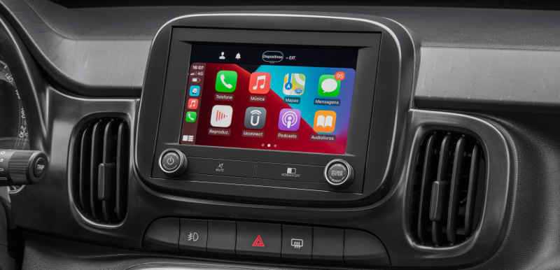 Central multimídia Uconnect dos Fiat Mobi Like e Trekking 2021
