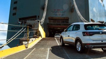 Foto de capa do embarque do Volkswagen T-Cross para a Africa