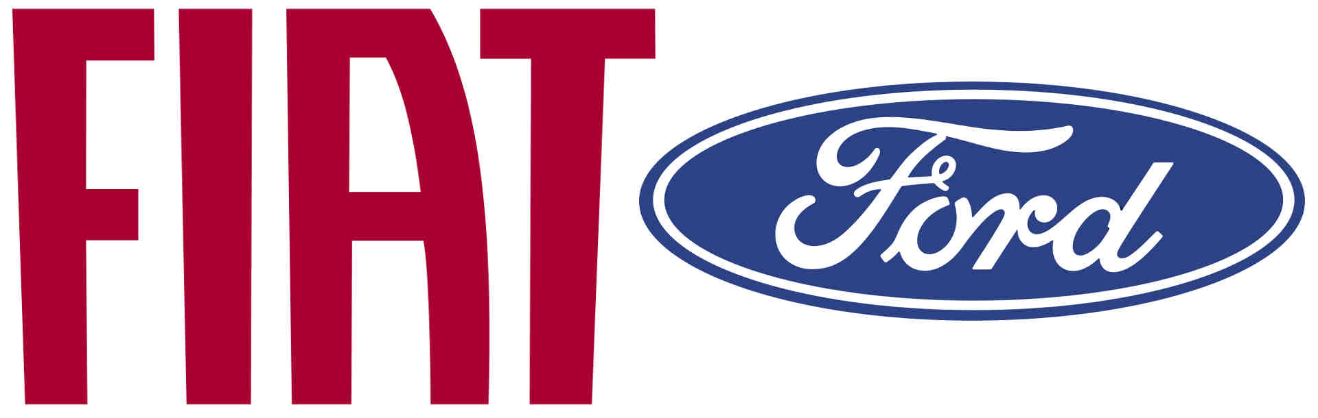 Imagens das logos da Fiat e da Ford