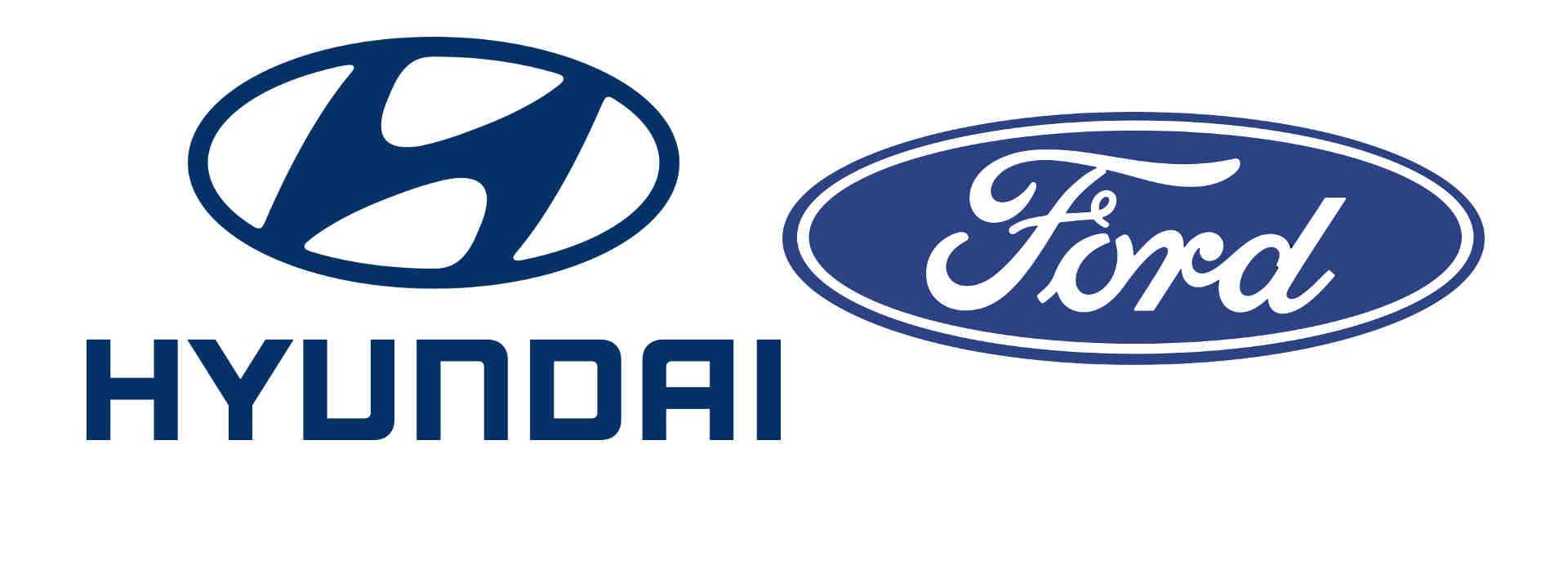 Logos da Hyundai e da Ford