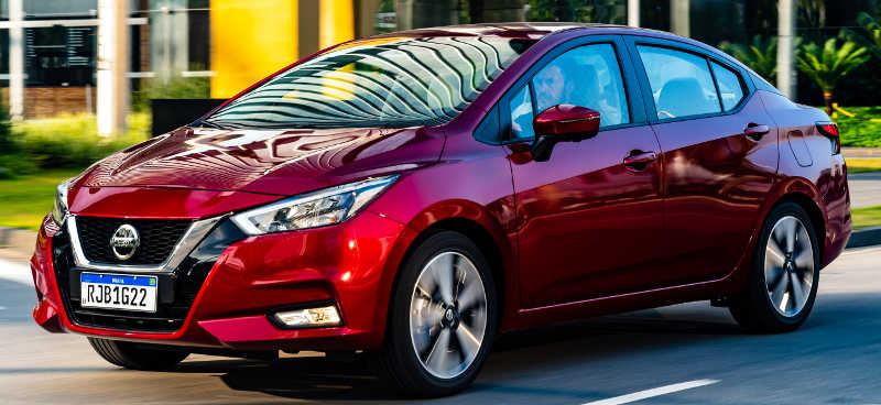 Nissan/Divulgação Capa com foto do novo Versa Exclusive 2022 vendido no Brasil