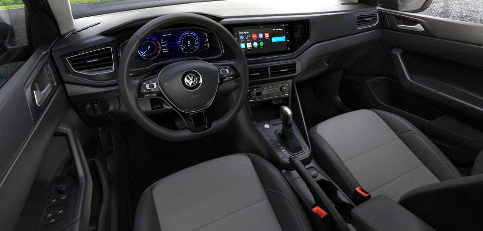 Volkswagen/Divulgação painel do Polo 2022 e do Virtus 2022
