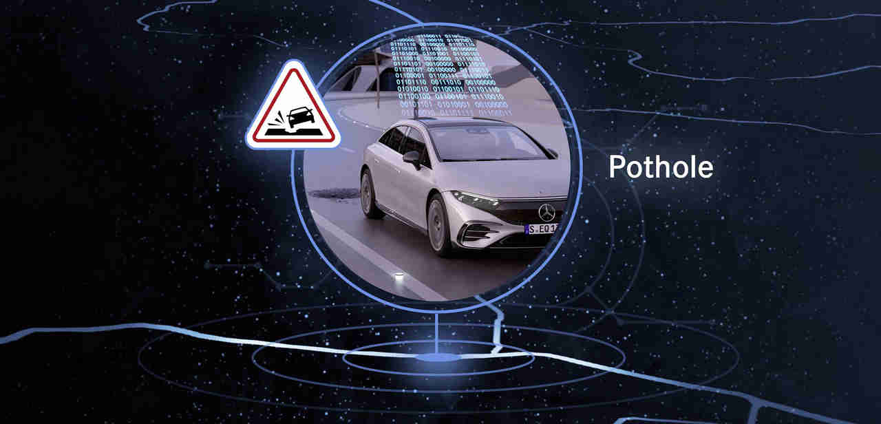 Foto de capa do alerta de buracos em tempo real desenvolvido pela Mercedes-Benz