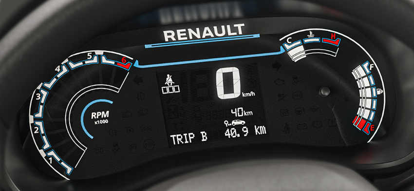Renault/Divulgação Quadro de instrumentos do Renault Kwid 2023 foi uma boa evolução